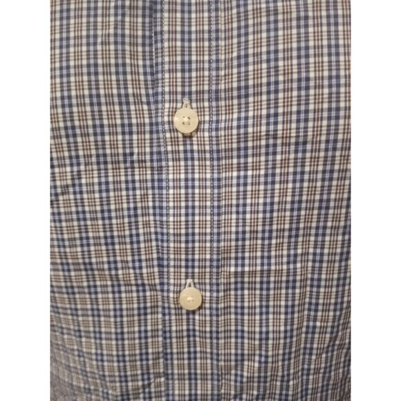 UNTUCKit Button Up Shirt Mens Large L Blue Plaid Varick Long Sleeve Stretch - Picture 3 of 11